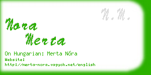 nora merta business card